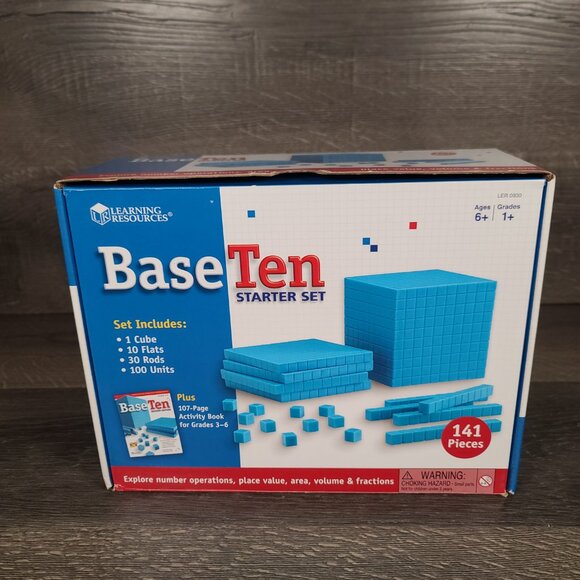 161-Piece Interlocking Base Ten Starter Set for Engaging Early Math Learning - Picture 9 of 14